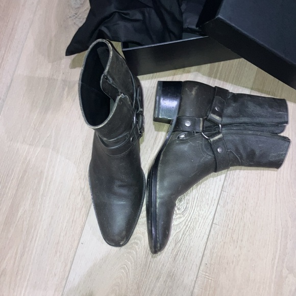 SL —black, distressed, Harness boots size 44.5/11 1/2 US - Picture 2 of 5
